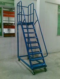 alte attrezzature industriali rampicanti della scala di raccolto manuale con la ruota mobile
